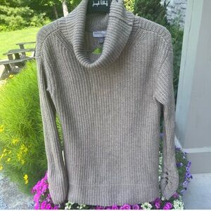 Olivia Palermo for Chelsea28 Open Back Turtleneck Sweater Cashmere Blend XS GUC